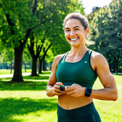 그린 운동 처방의 과정과 결과 분석 - Personalized Green Exercise Prescription**

A woman in activewear, fully clothed, using a fitness tr...
